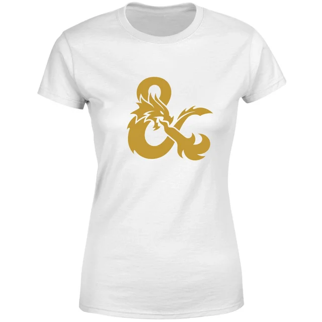 Dungeons & Dragons Ampersand Gold Women's T-Shirt - White