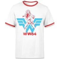 Wonder Woman Barbara Unisex Ringer T-shirt - White / Red