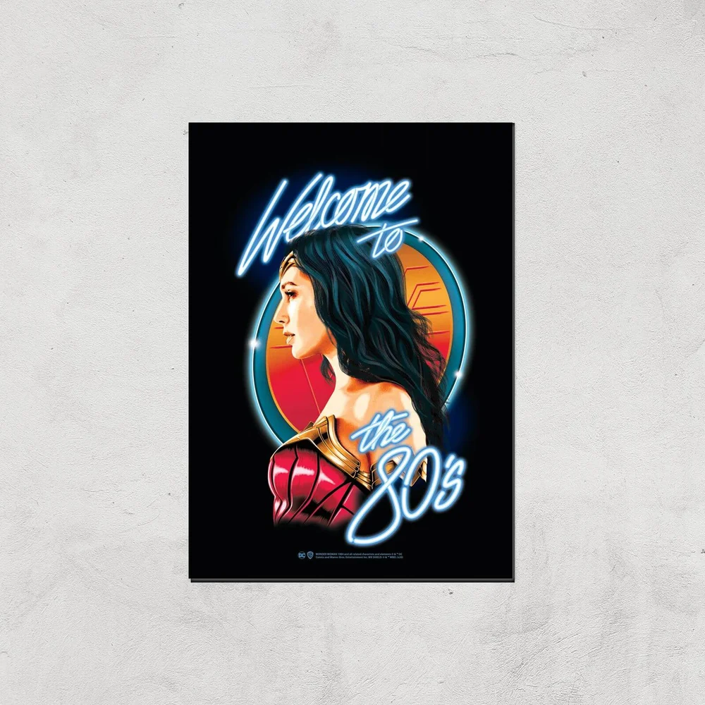 Wonder Woman Retro Giclee Art Print - A4 - Print Only Image 1