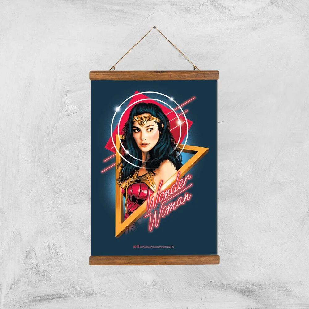 Wonder Woman Welcome To The 80s Giclee Art Print - A3 - Wooden Hanger Image 1