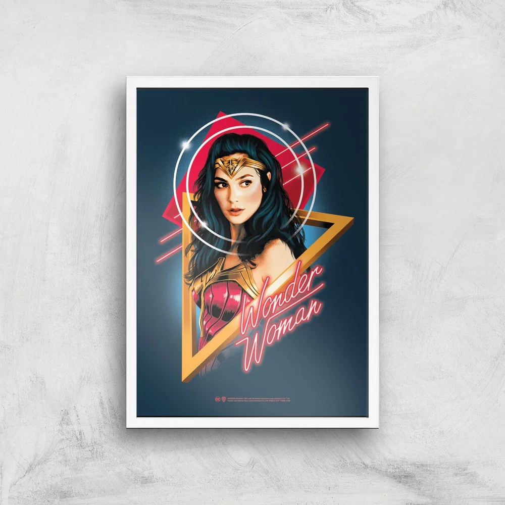 Wonder Woman Welcome To The 80s Giclee Art Print - A2 - White Frame Image 1