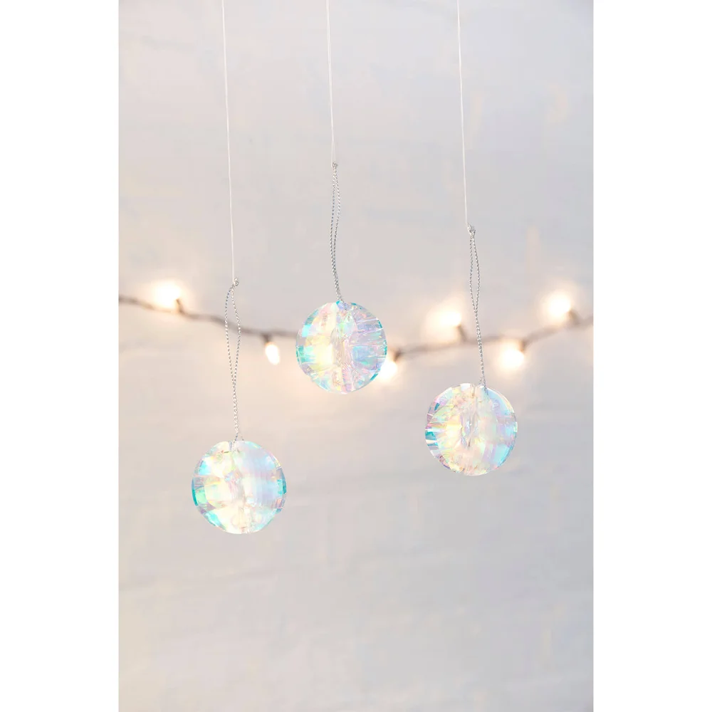 Kikkerland Mini Iridescent Party Ornaments Image 1