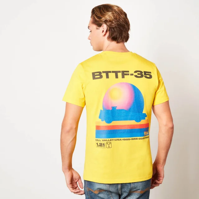 Back to the future 35 Hill Valley Front Unisex T-Shirt - Yellow