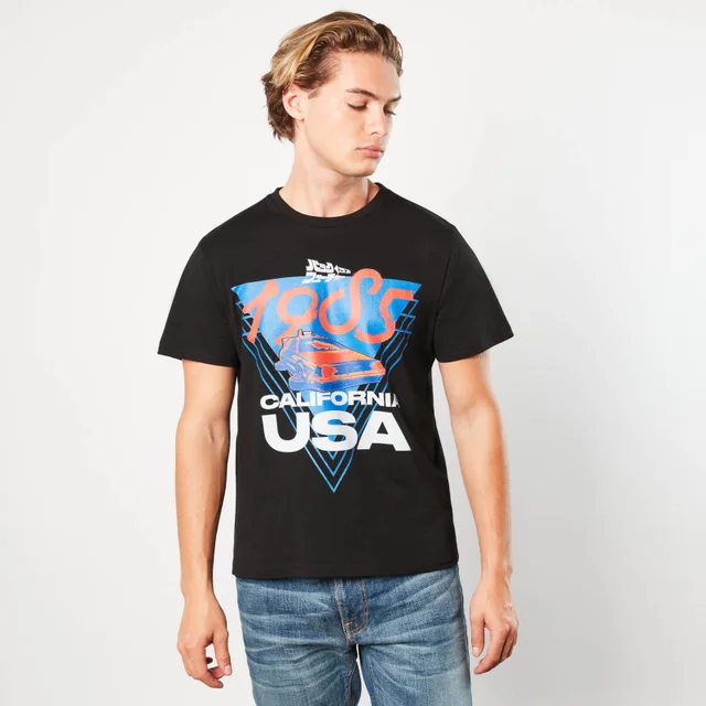 Back to the future 1985 California USA Car Unisex T-Shirt - Black