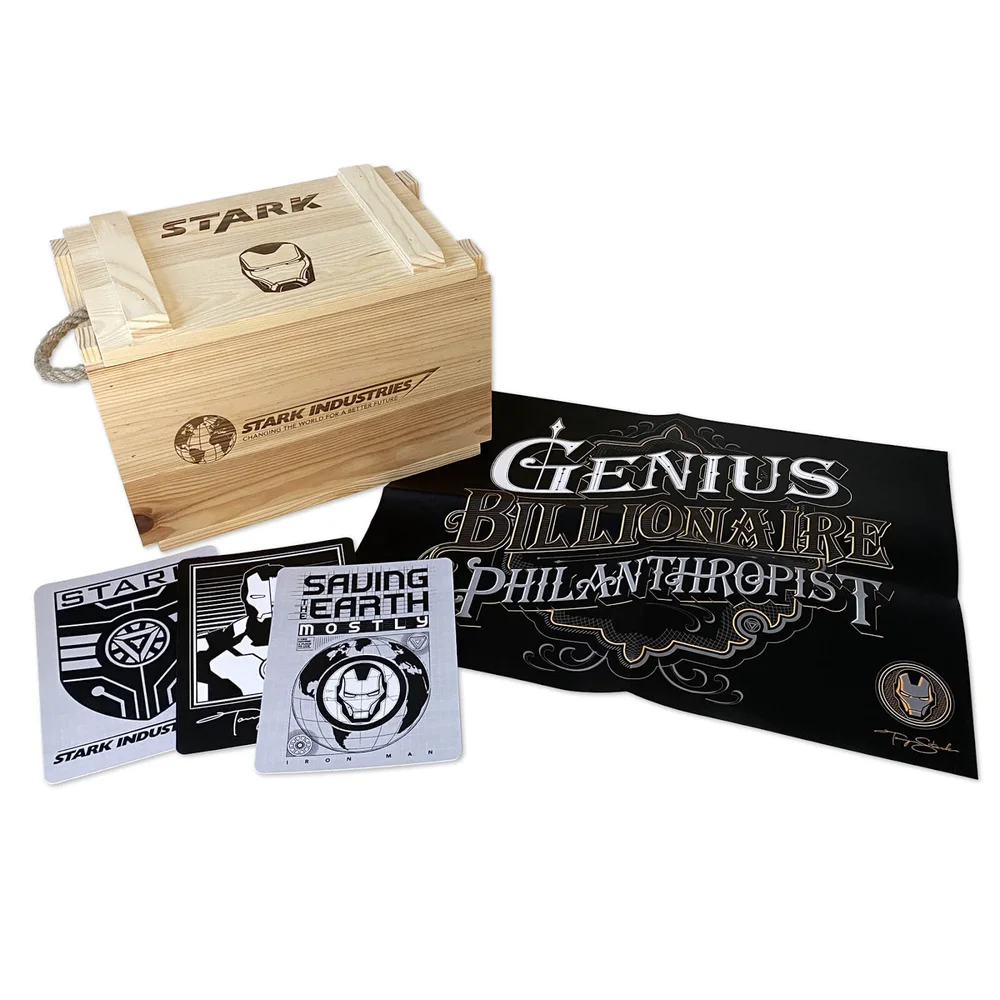 Iron Man Stark Industries Ammo Crate with Tony Stark Poster, Art Cards & Blu-ray storage Image 1