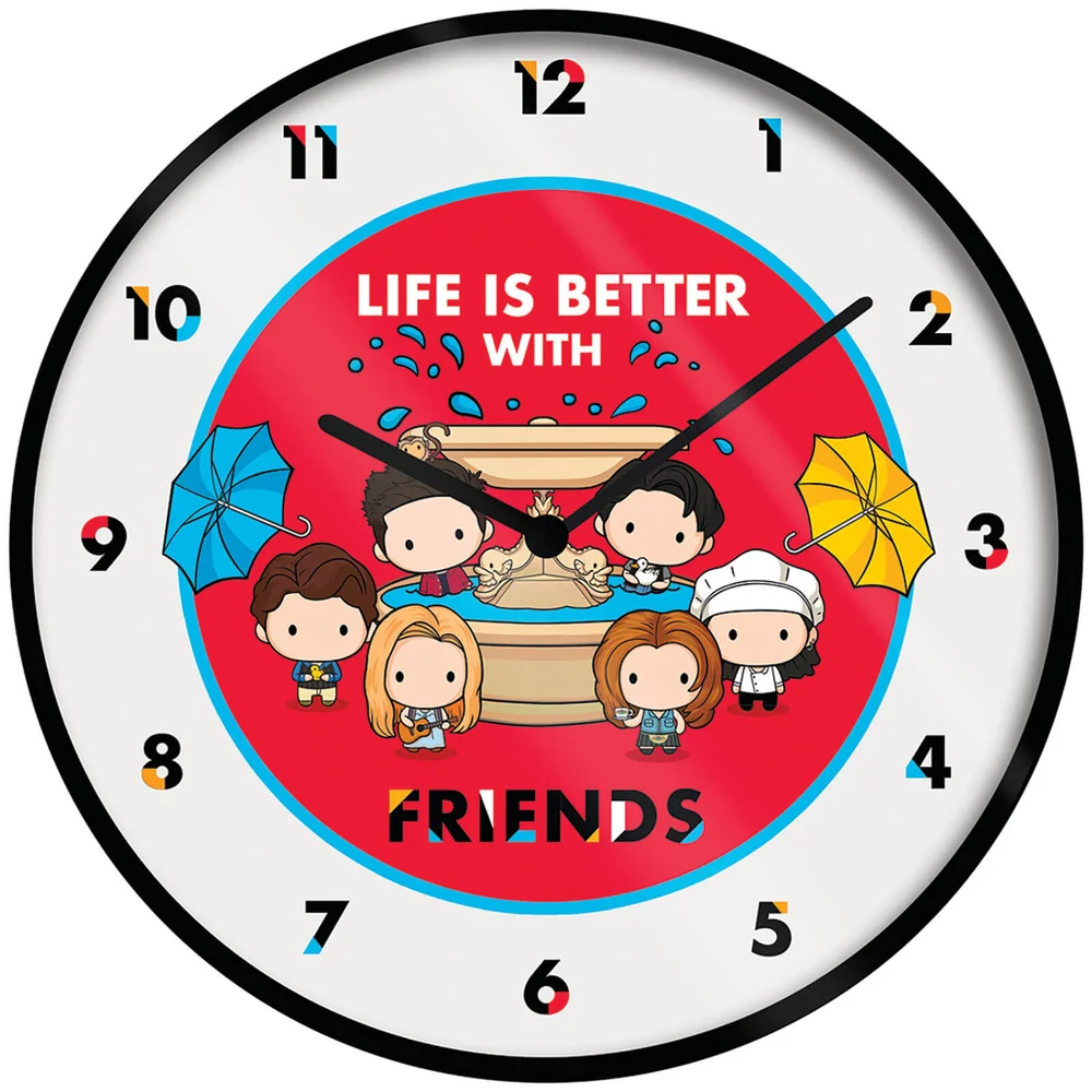Friends Chibi Clock 10 Inch Image 1