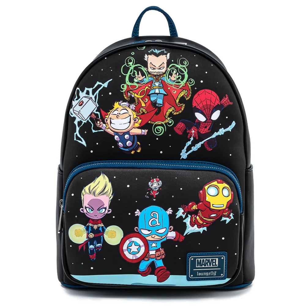 Loungefly Marvel Skottie Young Chibi Group Mini Backpack Image 1