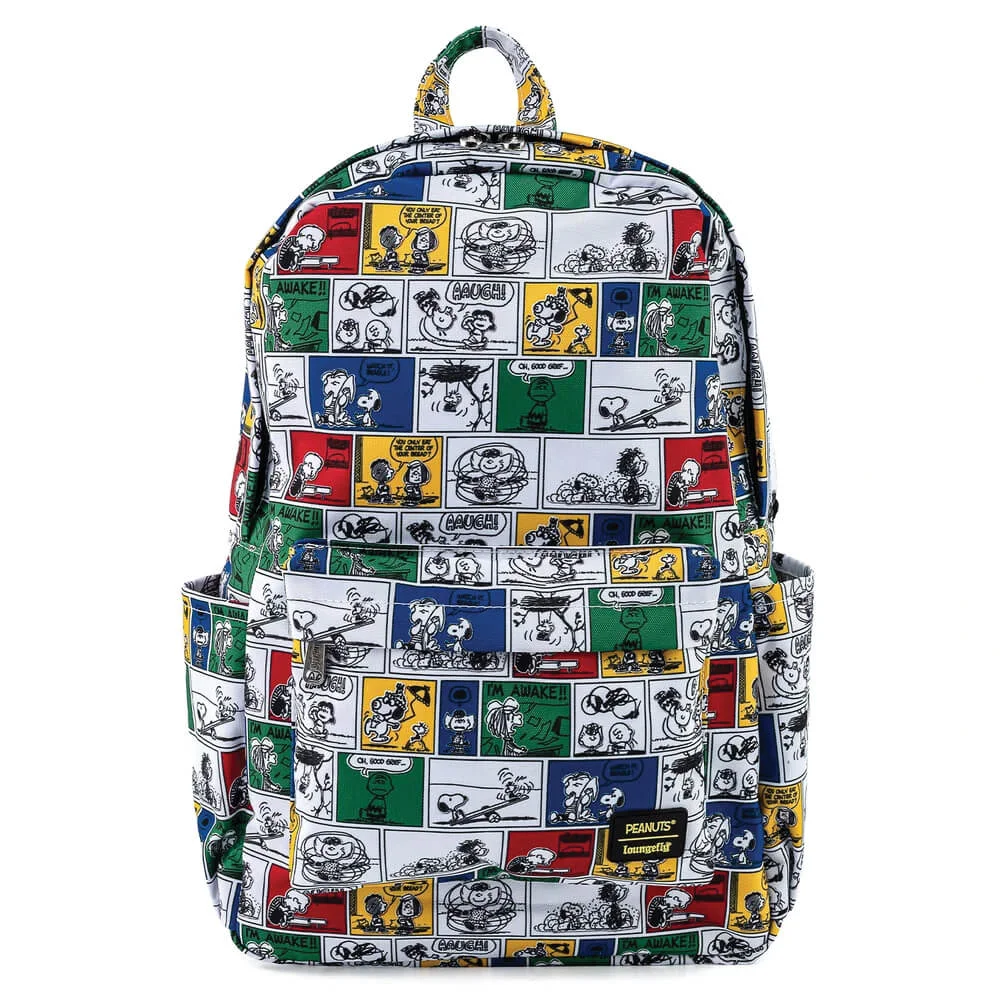 Loungefly Peanuts Comic Strip Aop Nylon Backpack Image 1