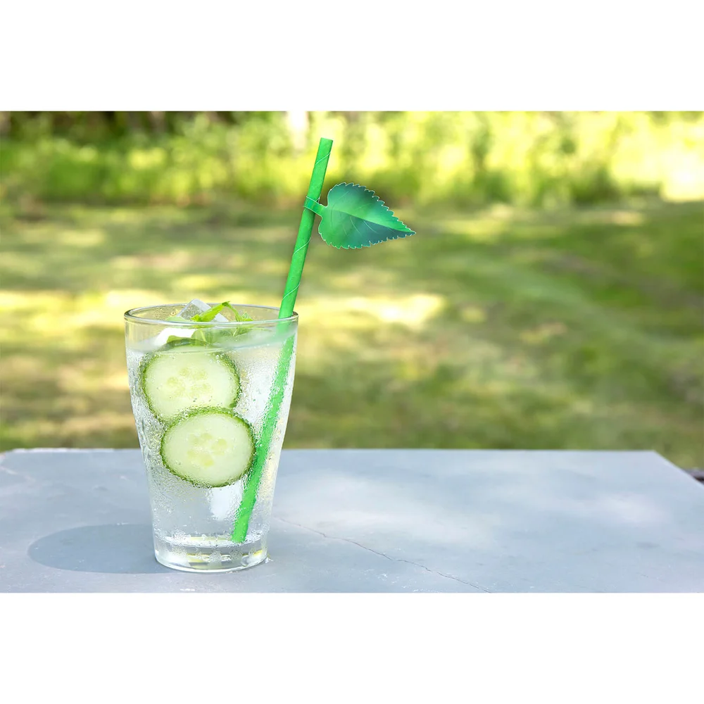 Leaf Paper Straws Image 1