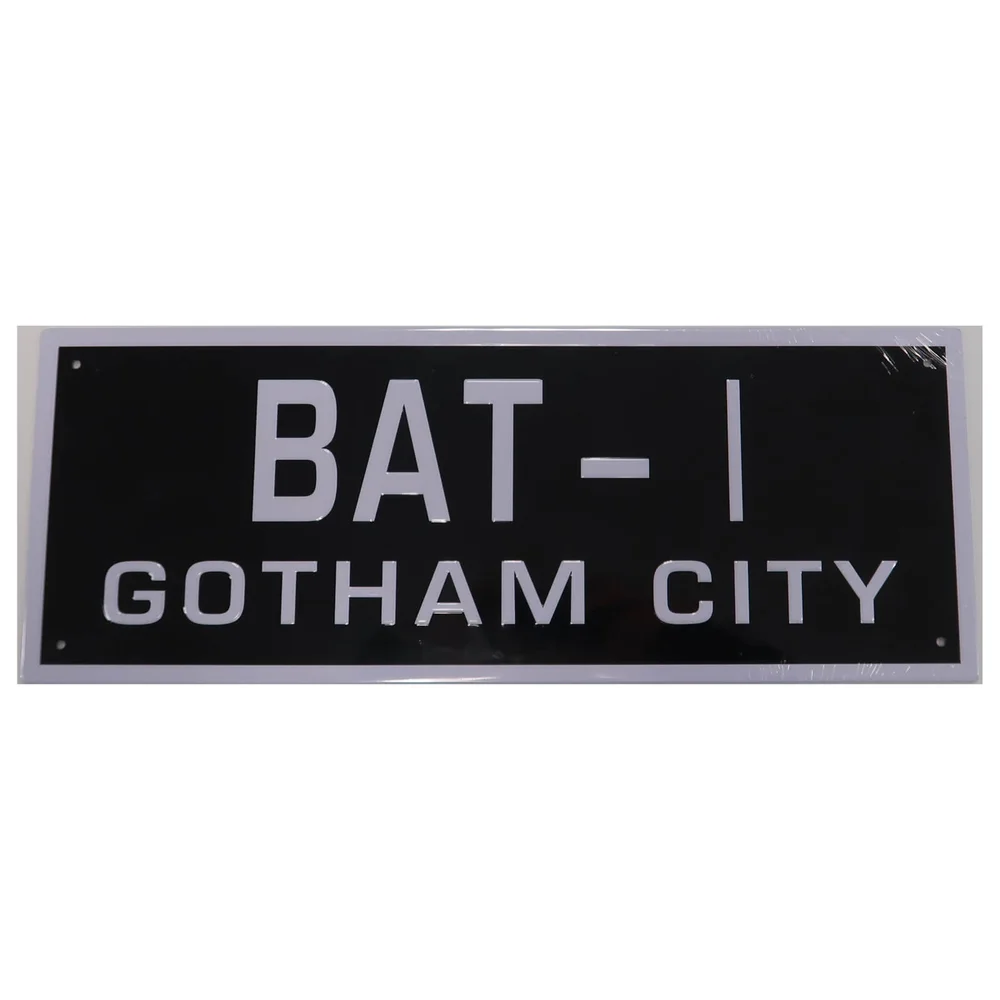 DC Comics Batman Batmobile License Plate Prop Replica Image 1