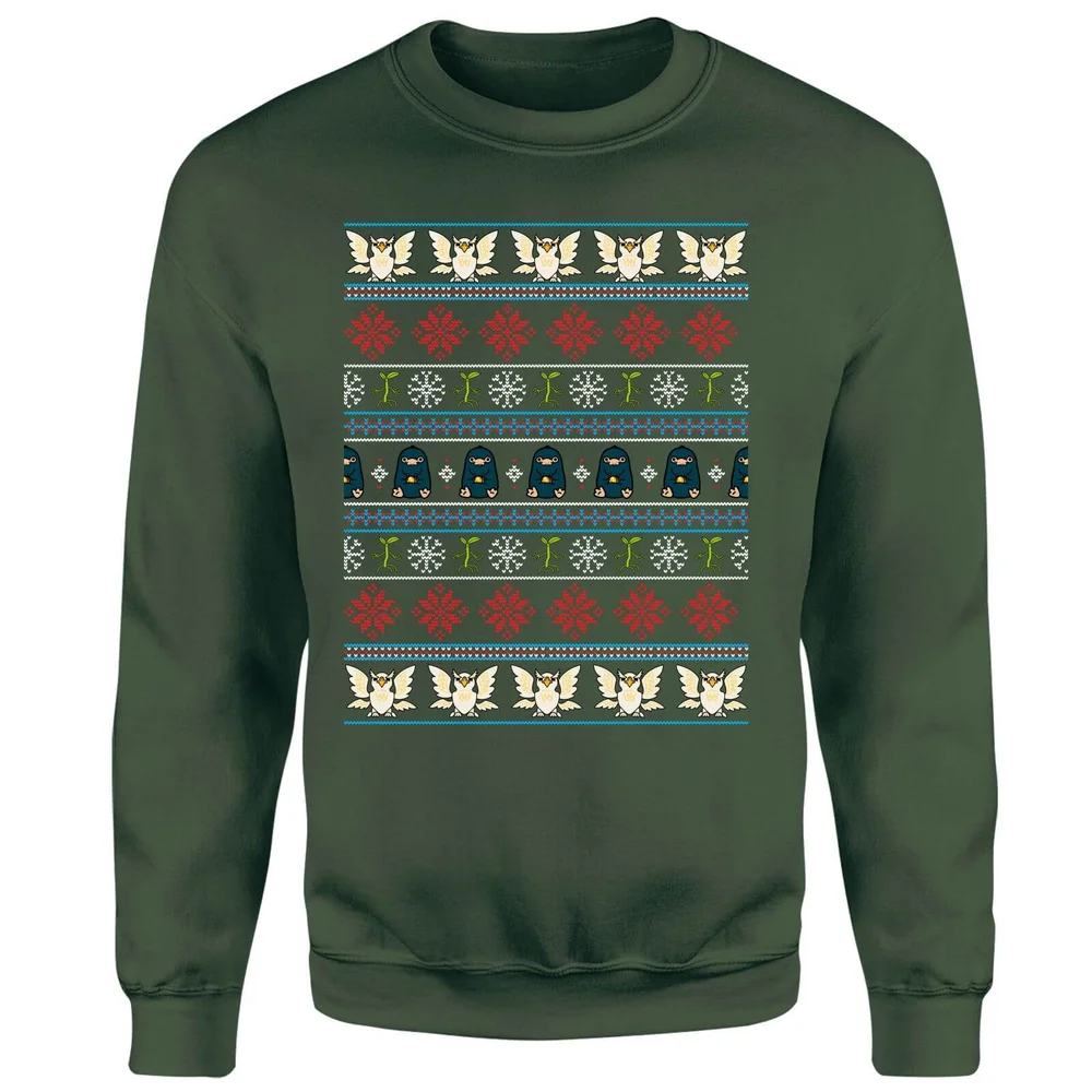 Fantastic Beasts Sweatshirt - Forest Green - S - Forest Green Image 1