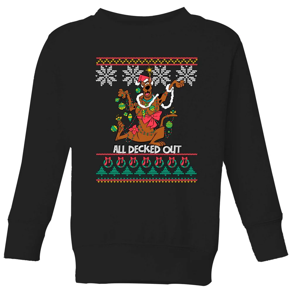 Scooby Doo All Decked Out Kids' Sweatshirt - Black - 3-4 Years Image 1