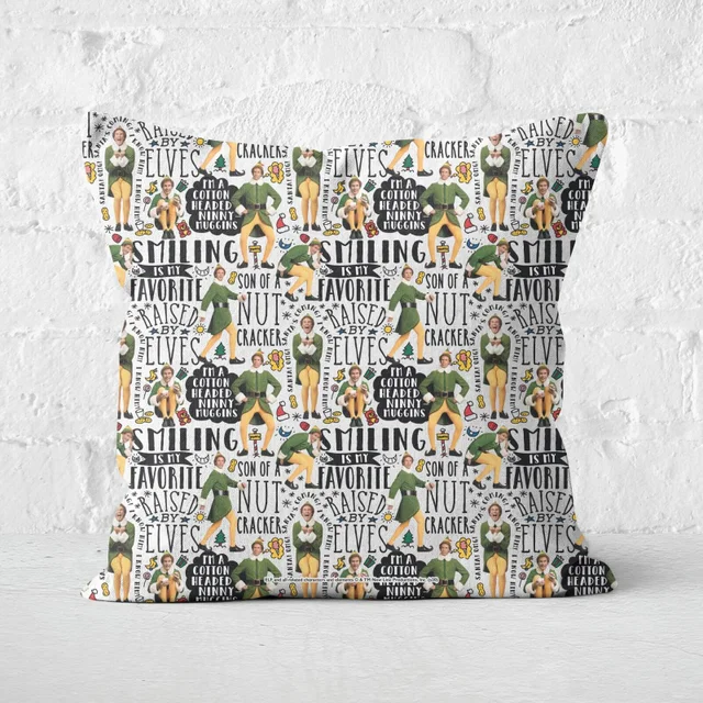 Elf Quotes Square Cushion