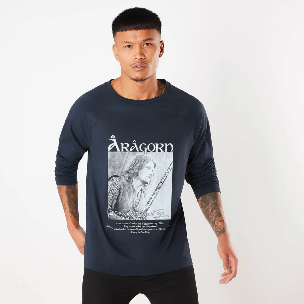 Lord Of The Rings Aragorn Son Of Arathorn Unisex Long Sleeve T-Shirt - Navy - S Image 1