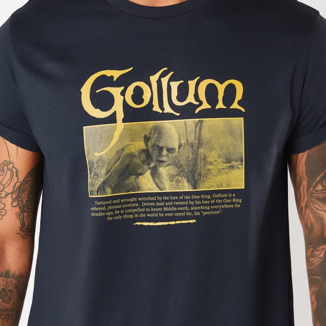 Lord Of The Rings Gollum Men's T-Shirt - Navy