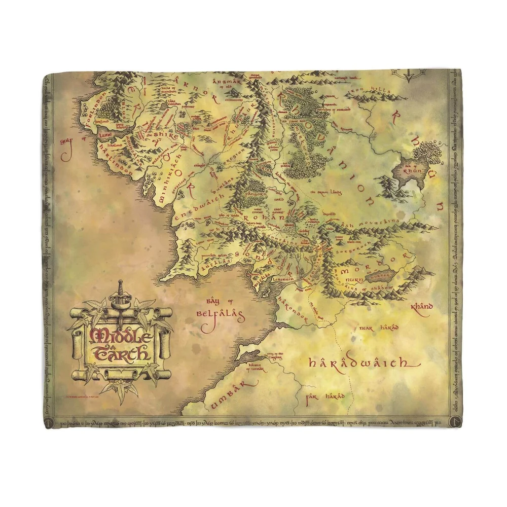 Lord Of The Rings Middle Earth Fleece Blanket - M Image 1