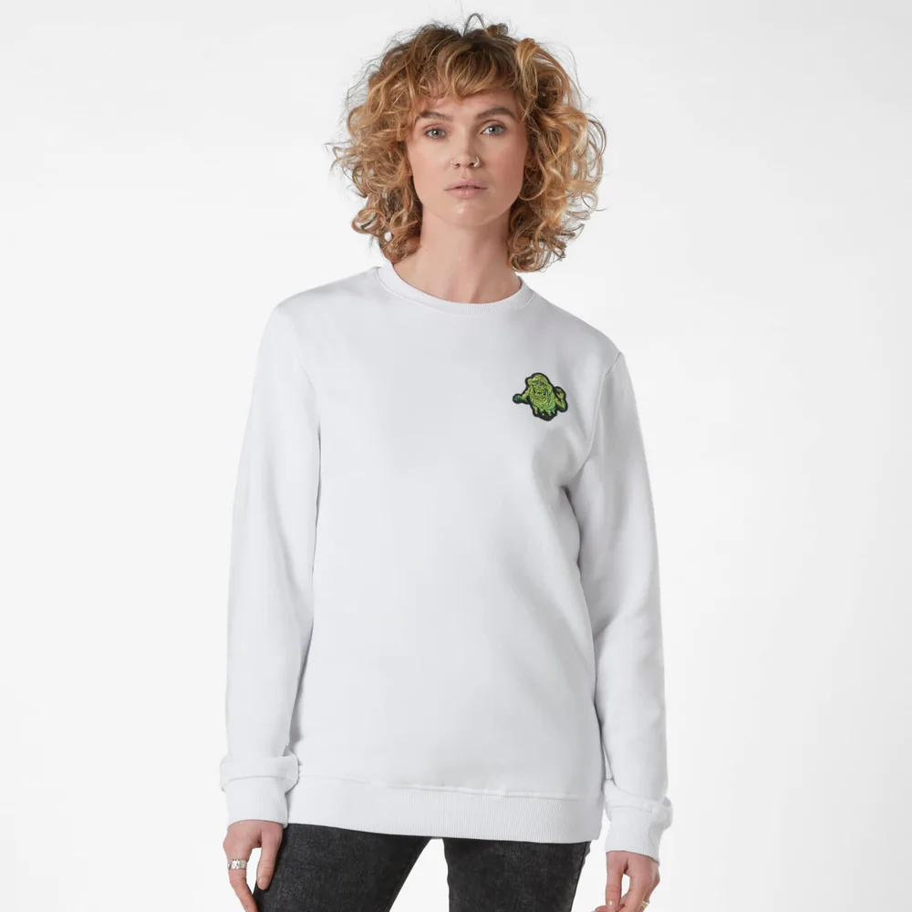 Ghostbusters Slimer Pocket Square Sweatshirt - White - S Image 1
