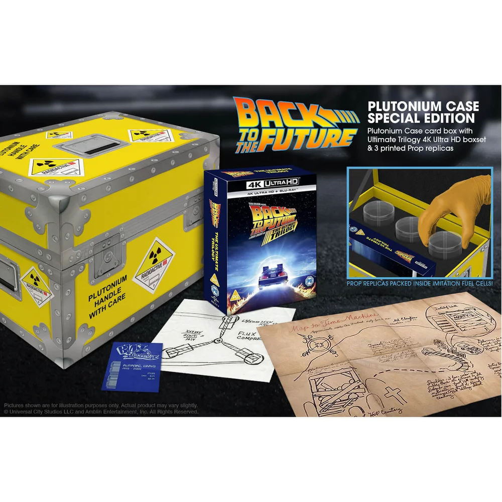 Back To The Future The Ultimate Trilogy - Zavvi Exclusive 4K Ultra HD Plutonium Case Collector’s Edition Box Set Image 1