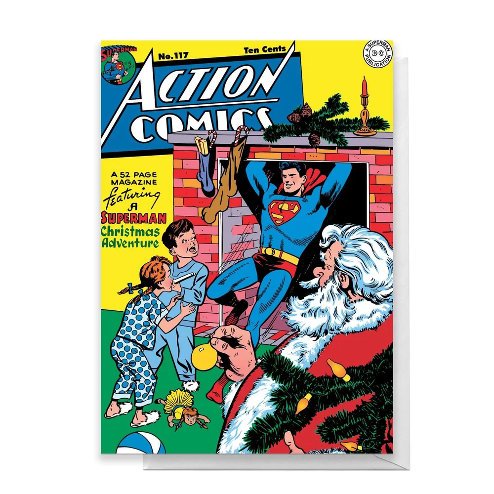Superman Christmas Greetings Card - Standard Card Image 1