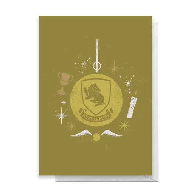 Harry Potter Hufflepuff Christmas Greetings Card