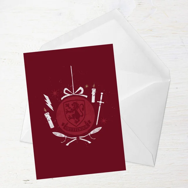 Harry Potter Gryffindor Christmas Greetings Card