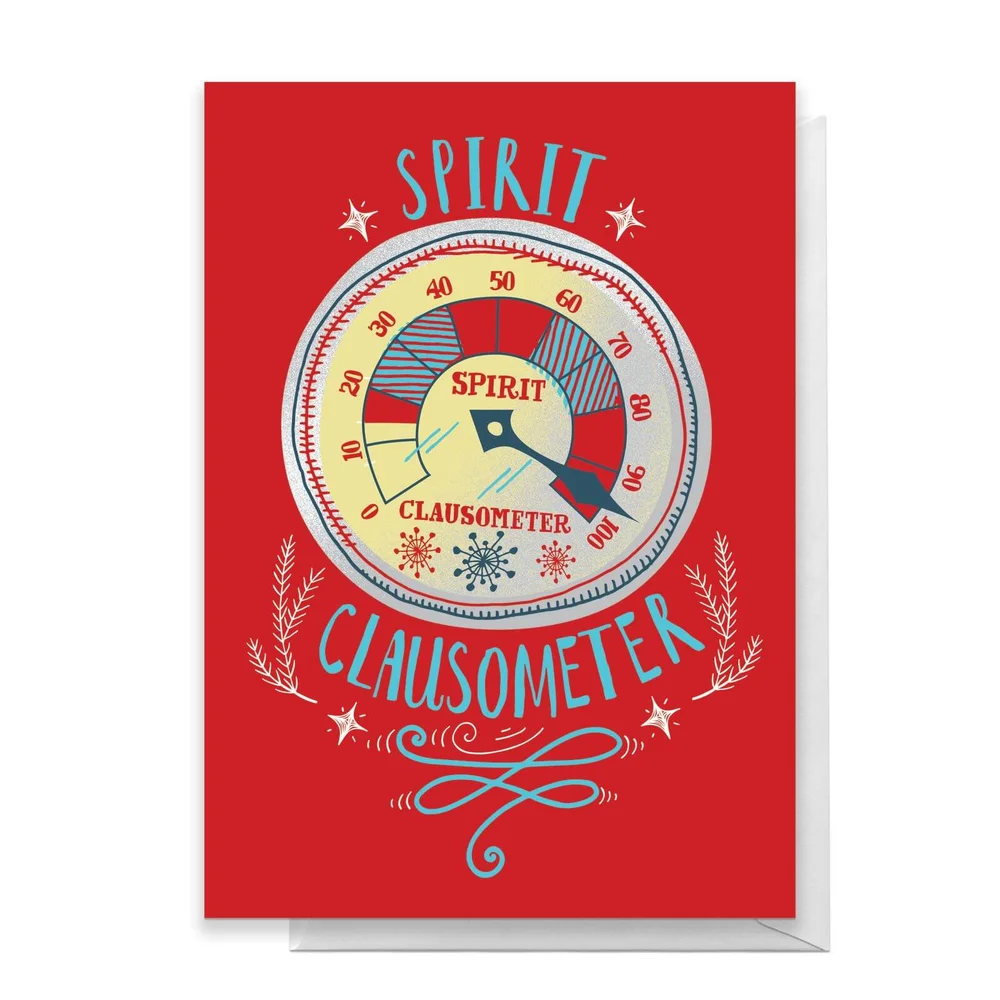 Elf Spirit Clausometer Greetings Card - Standard Card Image 1