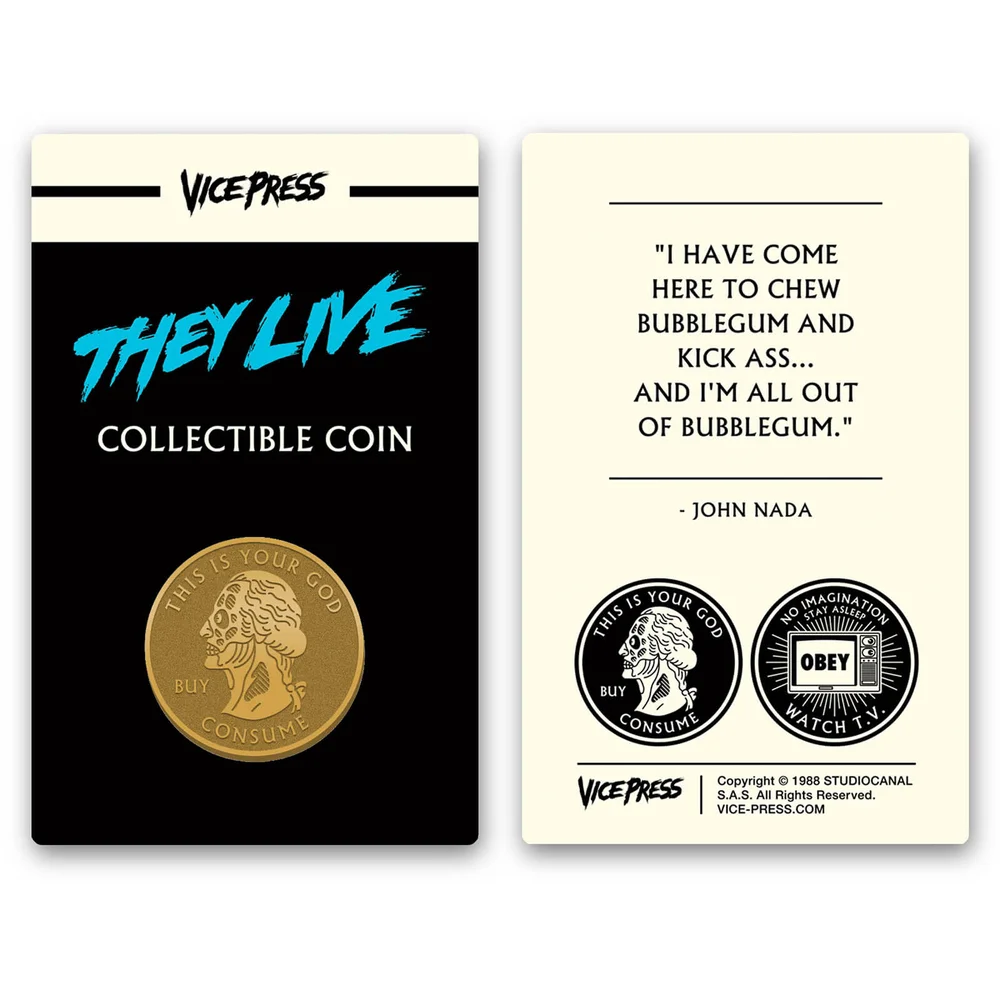 John Carpenter's - They Live Limited Edition Silver Collector Coin Image 1