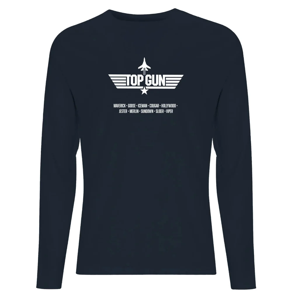Top Gun Codenames Unisex Long Sleeve T-Shirt - Navy - M Image 1