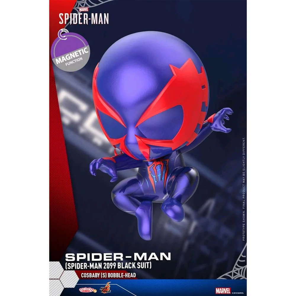 Hot Toys Cosbaby - Marvel's Spider-Man (Size S) - Spider-Man (Spider-Man 2099 Black Suit Version) Image 1