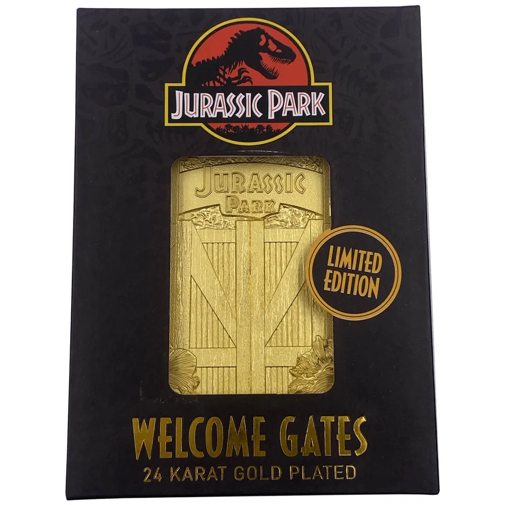 Jurassic Park Gates 24K Gold Plated Ingot - Limited Edition Image 1