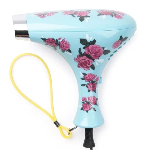 Corioliss Vintage Blue Floral Hair Dryer Image 1