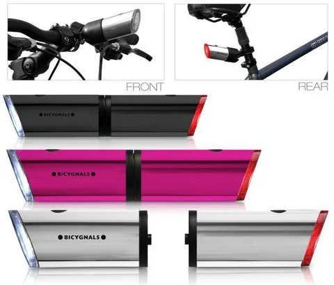 Twin Bike Lights - One Size - Silver Image 1