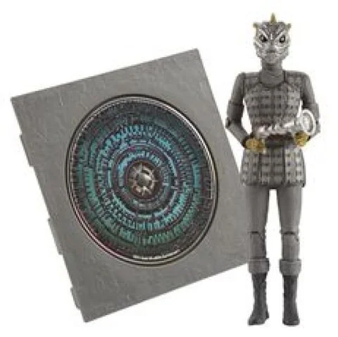 Dr Who Pandorica 5 Inch Action Figure and Audio MP3 CD Collection Silurian Warrior Image 1