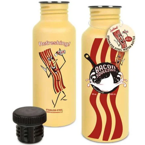Bacon Squeezins Water Bottle Image 1