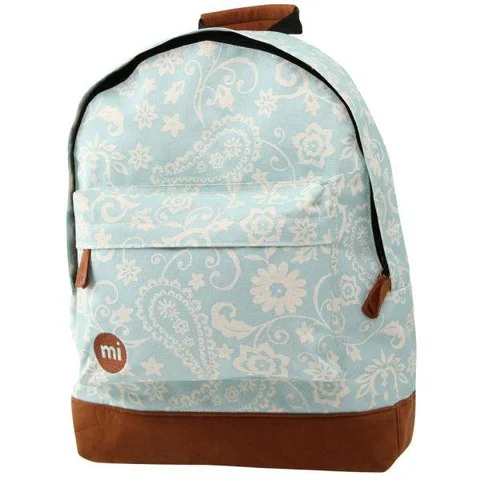 Mi-Pac Vintage Floral Print Backpack - Blue Image 1