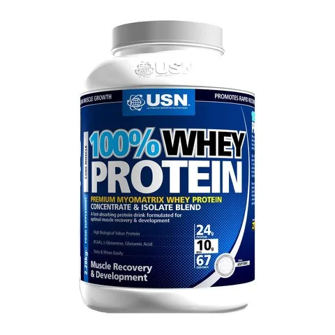 USN 100% Whey Protein - 908g - 908g - Jar - Banana Image 1