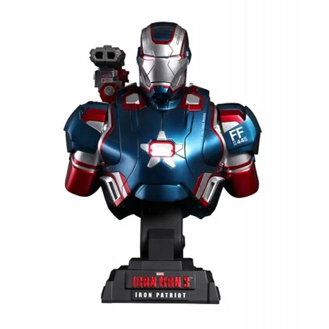 Hot Toys Iron Man 3 Iron Patriot Limted Edition 9 Inch Bust Image 1