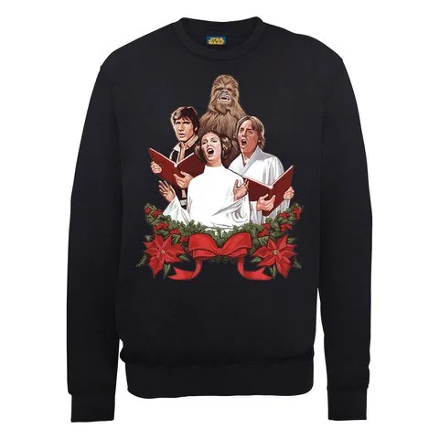 Star Wars Christmas Jedi Carols Sweatshirt - Black - S - Black Image 1