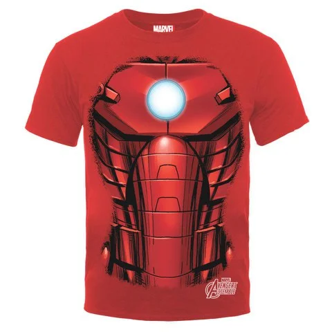 Marvel Avengers Assemble Iron Man Chest Burst Men's T-Shirt - Red - S - Red Image 1