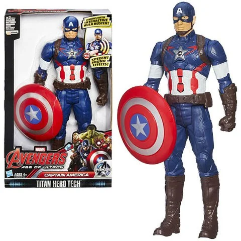 Marvel Avengers Age of Ultron Titan Hero Tech Interactive Electronic Captain America Action Figure Image 1