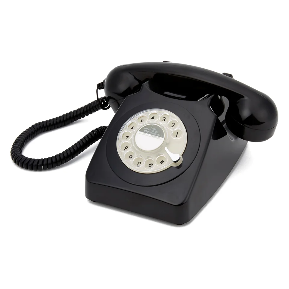 GPO Retro 746 Rotary Dial Telephone - Black Image 1