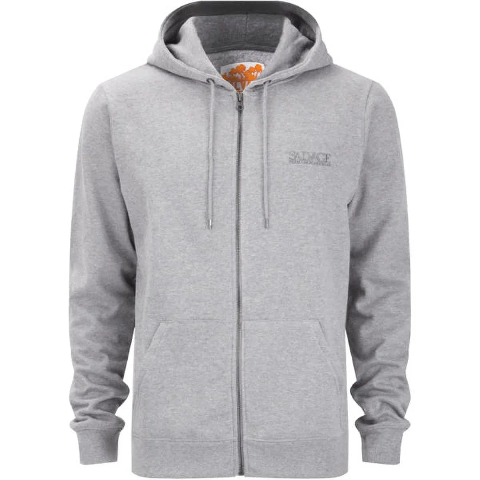 Salvage Men's FZ Hooded Sweatshirt - Grey Marl - L - Grey Marl Image 1