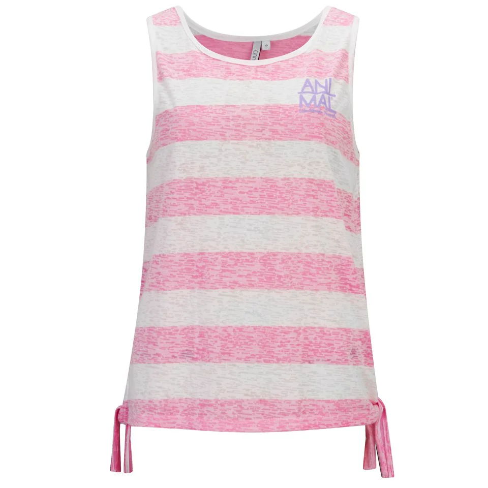 Animal Women's Carmyn Stripe Side Tie Vest - Pastel Pink - UK 8 - Pink Image 1