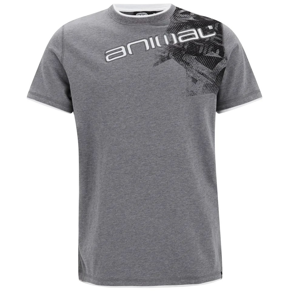 Animal Men's Linsdo Deluxe T-Shirt - Charcoal Marl - S - Grey Image 1