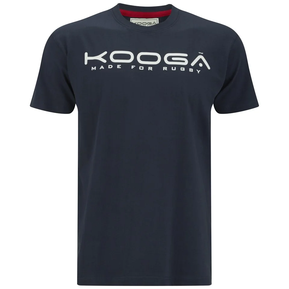 Kooga Men's Cotton Logo T-Shirt - Navy/White - S - Blue Image 1