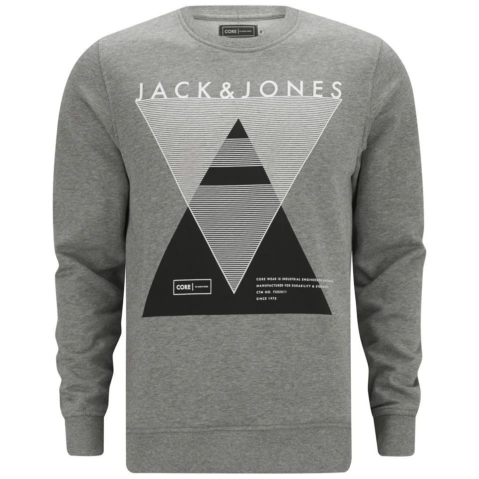 Jack & Jones Men's Covan Crew Neck Sweatshirt - Light Grey - S - Grey Image 1