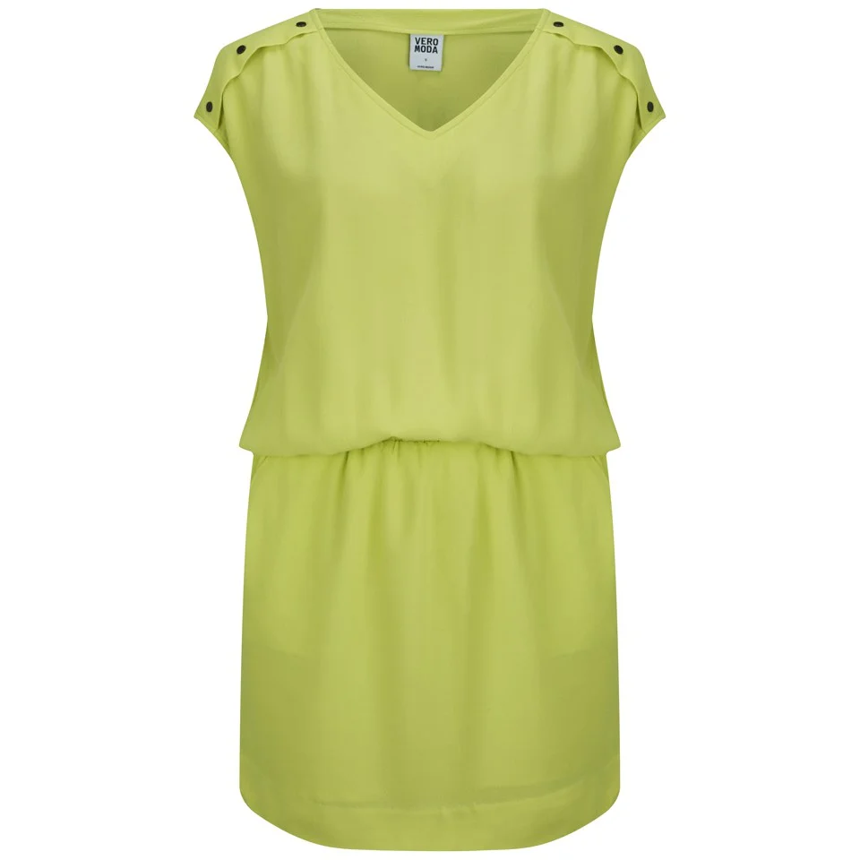 Vero Moda Women's Village Dress - Sunny Lime - XS/UK 8 - Green Image 1