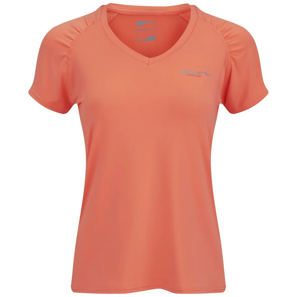 Gola Women's Felix Short Sleeve Training T-Shirt - Fluoro Coral - UK 8 - Pink Image 1