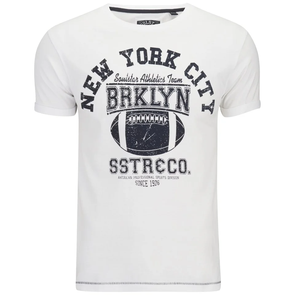 Soul Star Men's MT Strong Printed T-Shirt - White - S - White Image 1