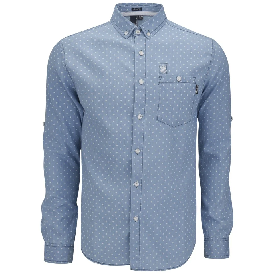 Soul Star Men's MS Dots Shirt - Blue - S - Blue Image 1